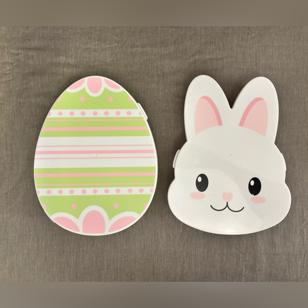CWC Easter Egg and Bunny Shaped Large Snackel Box Containers (Set of 1 each),NWT